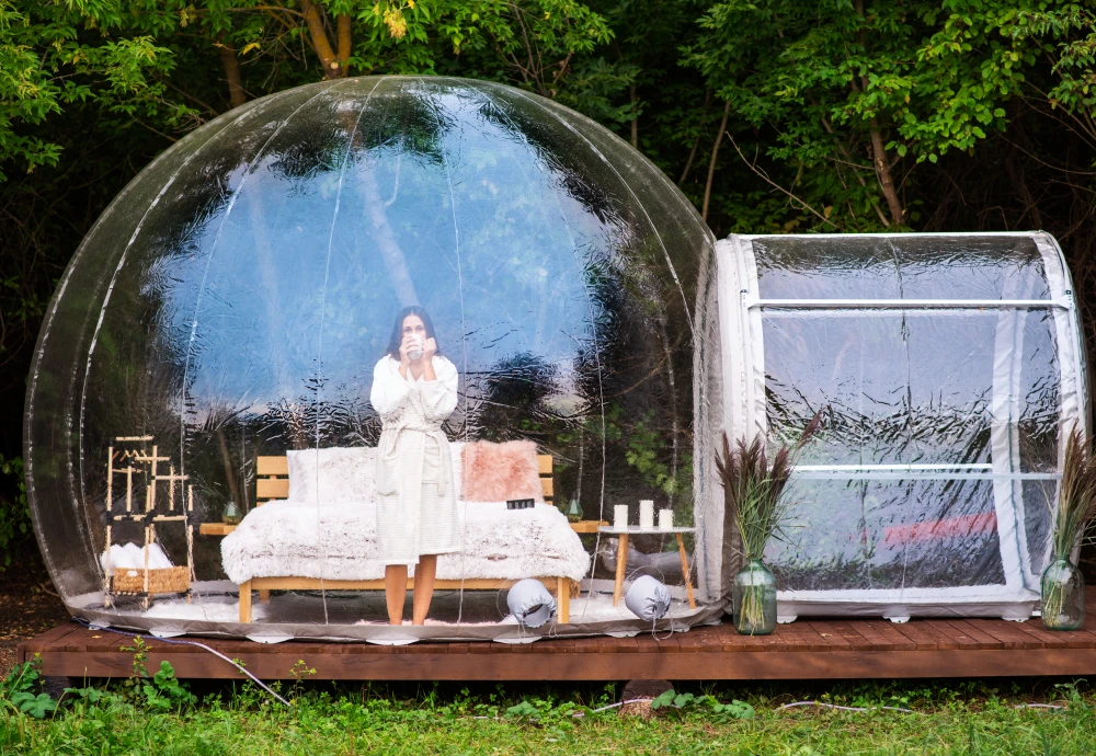 living in a bubble tent